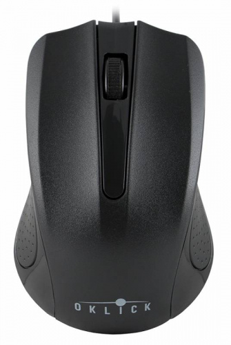Мышь Оклик 225M черный оптическая (1200dpi) USB для ноутбука (3but) фото 3