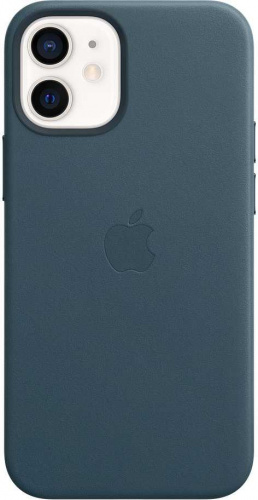 Чехол (клип-кейс) Apple для Apple iPhone 12 mini Leather Case with MagSafe синий балтийский (MHK83ZE/A) фото 4