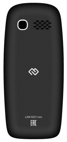 Мобильный телефон Digma N331 mini 2G Linx 32Mb черный моноблок 2Sim 1.77" 128x160 GSM900/1800 FM microSD max16Gb фото 5