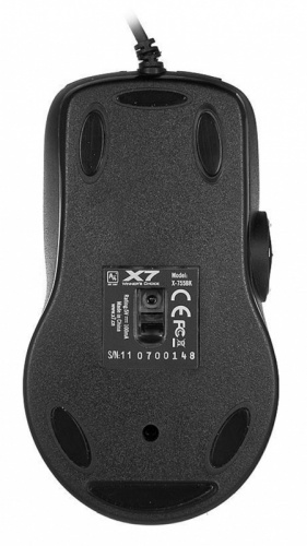 Мышь A4 X-755BK черный оптическая (2000dpi) USB (9but) фото 2