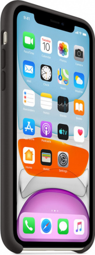 Чехол (клип-кейс) Apple для Apple iPhone 11 Silicone Case черный (MWVU2ZM/A) фото 3