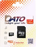 Флеш карта microSDHC 8Gb Class10 Dato DTTF008GC10 + adapter