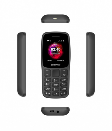 Мобильный телефон Digma C170 Linx 32Mb графит моноблок 2Sim 1.77" 128x160 0.08Mpix GSM900/1800 MP3 FM microSD max16Gb фото 2
