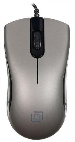 Мышь Оклик 375M серый/черный оптическая (1600dpi) USB (3but) фото 4