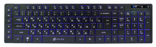 Клавиатура Oklick 560ML черный USB slim Multimedia LED фото 13