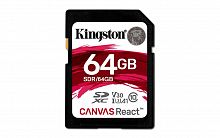 Флеш карта SDXC 64Gb Class10 Kingston SDR/64GB Canvas React w/o adapter
