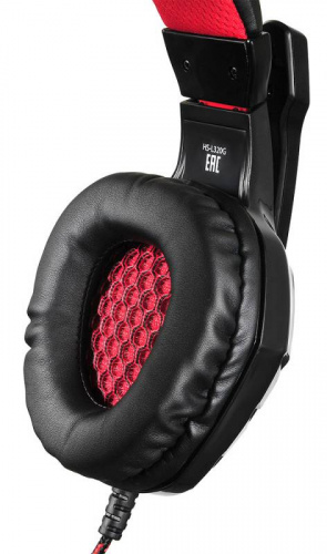 Наушники с микрофоном Оклик HS-L320G Phoenix черный/красный 1.9м мониторные оголовье (359482) фото 12