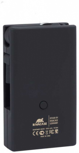 Мобильный аккумулятор Riva VA 4749 Li-Pol 5000mAh 2.1A+1.5A темно-серый 2xUSB