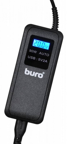 Блок питания Buro BUM-0065A90 автоматический 90W 15V-20V 11-connectors 5A 1xUSB 2.1A от бытовой электросети LСD индикатор фото 4