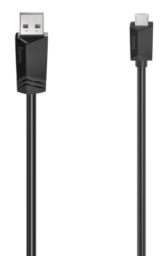 Кабель Hama H-200608 00200608 USB (m)-micro USB (m) 1.5м черный