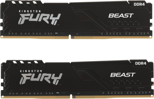 Память DDR4 2x16GB 3200MHz Kingston KF432C16BBK2/32 Fury Beast Black RTL Gaming PC4-25600 CL16 DIMM 288-pin 1.35В single rank с радиатором Ret фото 2