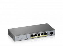 Коммутатор Zyxel GS1350-6HP-EU0101F (L2) 5x1Гбит/с 1SFP 4PoE+ 1PoE++ 60W управляемый