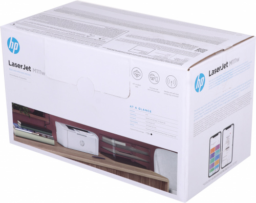 Принтер лазерный HP LaserJet M111w (7MD68A) A4 WiFi белый фото 2