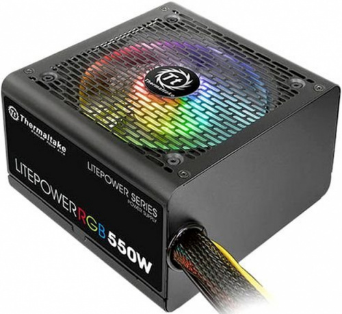 Блок питания Thermaltake ATX 550W Litepower RGB 550 (20+4pin) APFC 120mm fan color LED 5xSATA RTL фото 2