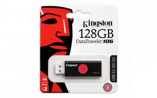 Флеш Диск Kingston 128Gb DataTraveler DT 106 DT106/128GB USB3.0 черный фото 6