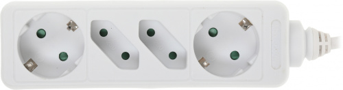 Сетевой удлинитель Hama H-121921 1.4м (4 розетки) белый (пакет ПЭ) фото 3