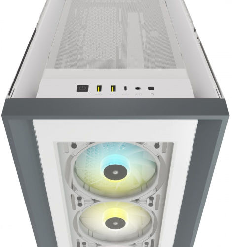 Корпус Corsair iCUE 5000X RGB белый без БП ATX 6x120mm 6x140mm 2xUSB3.0 audio bott PSU фото 8