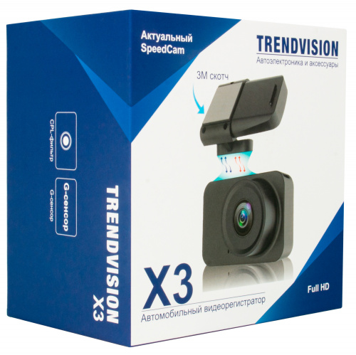 Видеорегистратор TrendVision X3 CPL черный 1080x1920 150гр. GPS NT96672 фото 5