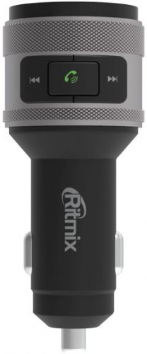 Автомобильный FM-модулятор Ritmix FMT-A707 черный MicroSD BT USB (80000131) фото 2