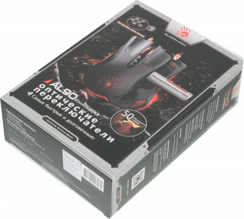 Мышь A4Tech Bloody AL90 Blazing черный лазерная (12000dpi) USB3.0 (8but) фото 3