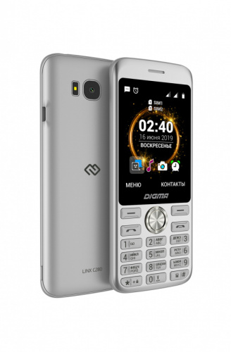 Мобильный телефон Digma C280 Linx 32Mb серебристый моноблок 2Sim 2.8" 240x320 0.3Mpix GSM900/1800 MP3 FM microSD max16Gb фото 4