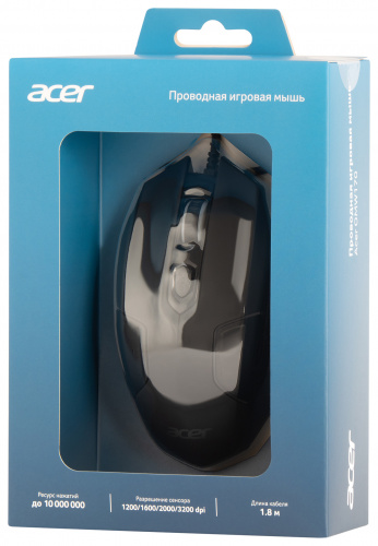Мышь Acer OMW170 черный оптическая (3200dpi) USB (6but) фото 2