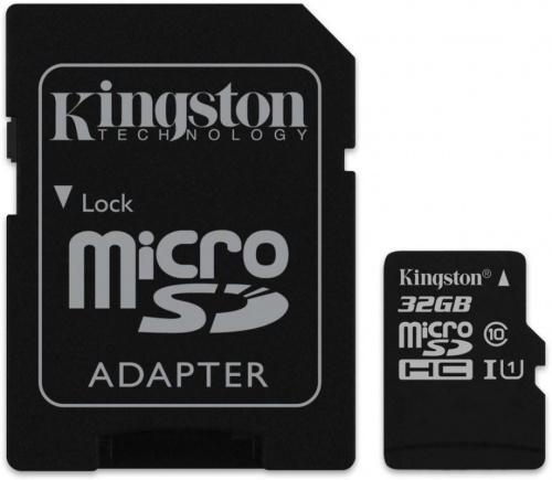 Флеш карта microSDHC 32Gb Class10 Kingston SDCS/32GB Canvas Select + adapter