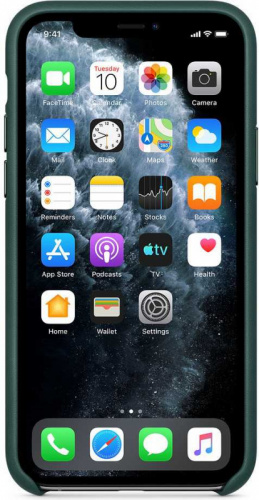 Чехол (клип-кейс) Apple для Apple iPhone 11 Pro Max Leather Case темно-зеленый (MX0C2ZM/A) фото 2