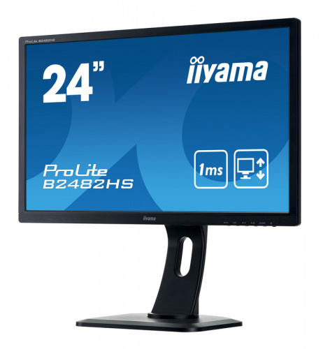Монитор Iiyama 24" ProLite B2482HS-B1 черный TN LED 1ms 16:9 DVI HDMI M/M матовая HAS Pivot 1000:1 250cd 170гр/160гр 1920x1080 D-Sub FHD 5.1кг фото 7