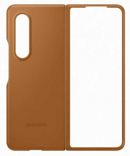 Чехол (клип-кейс) Samsung для Samsung Galaxy Z Fold3 Leather Cover коричневый (EF-VF926LAEGRU) фото 7