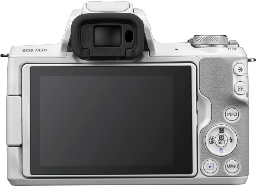 Фотоаппарат Canon EOS M50 белый 24.1Mpix 3" 4K WiFi 18-150 IS STM LP-E12 (с объективом) фото 3