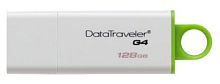 Флеш Диск Kingston 128Gb DataTraveler G4 DTIG4/128GB USB3.0 белый/зеленый