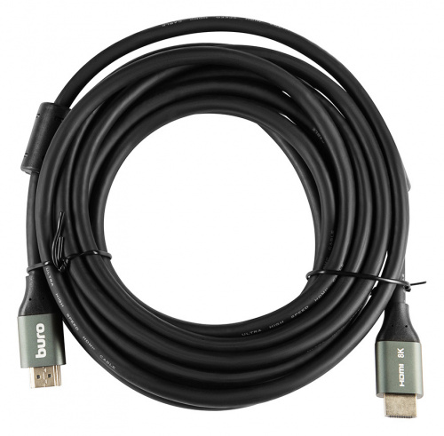 Кабель аудио-видео Buro HDMI (m)/HDMI (m) 5м. феррит.кольца позолоч.конт. черный (BHP-HDMI-2.1-5G) фото 2