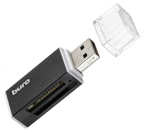 Устройство чтения карт памяти USB2.0 Buro BU-CR-3104 черный фото 6