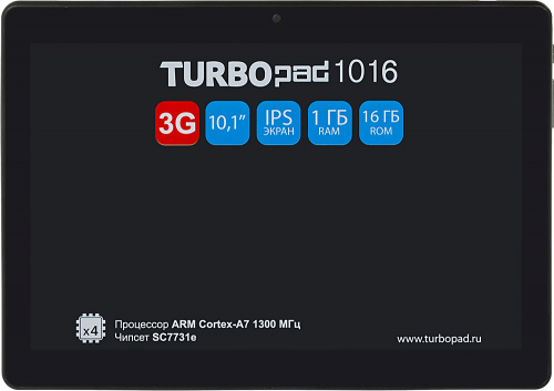 Планшет Turbo TurboPad 1016 SC7731E (1.3) 4C RAM1Gb ROM16Gb 10.1" IPS 1280x800 3G Android 9.0 черный 2Mpix 0.3Mpix BT GPS WiFi Touch microSD 32Gb minUSB 5000mAh фото 15