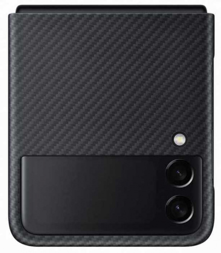 Чехол (клип-кейс) Samsung для Samsung Galaxy Z Flip3 Aramid Cover черный (EF-XF711SBEGRU) фото 7