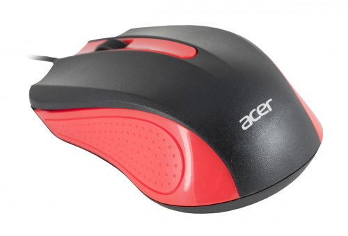 Мышь Acer OMW012 черный/красный оптическая (1200dpi) USB (3but) фото 2