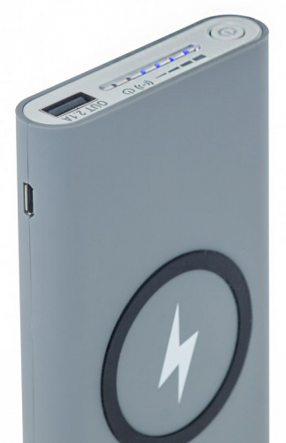 Мобильный аккумулятор Buro HG8000-WCH QC 3.0 Wireless Charge 8000mAh 3A QC 2xUSB беспроводная зарядка черный (HG8000-WCH) фото 3