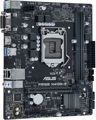 Материнская плата Asus PRIME H410M-R-SI Soc-1200 Intel H410 2xDDR4 mATX AC`97 8ch(7.1) GbLAN+VGA+DVI+HDMI White Box фото 3