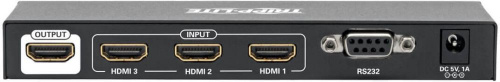Переключатель аудио-видео Tripplite B119-003-UHD 3xHDMI (f)/HDMI (f) 1м. феррит.кольца позолоч.конт. черный фото 5