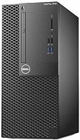 ПК Dell Optiplex 3050 MT i3 7100 (3.9)/4Gb/500Gb 7.2k/HDG630/DVDRW/Linux Ubuntu/240W/клавиатура/мышь/черный