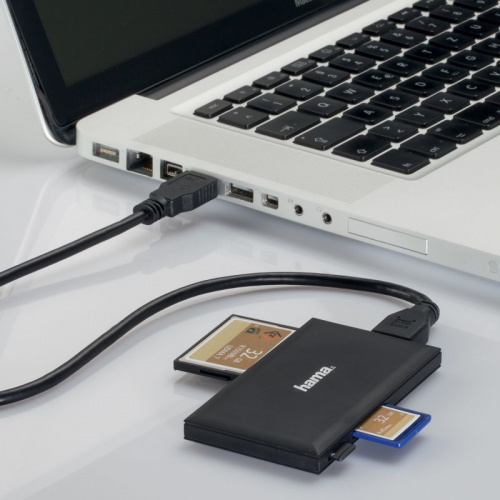 Устройство чтения карт памяти USB3.0 Hama Multi черный фото 4
