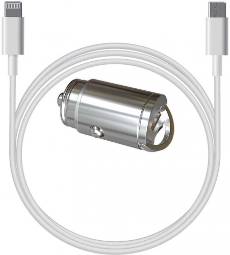 Автомобильное зар./устр. Wiiix UCC-1-6-CB-710aU8(1.0)-01 3A QC универсальное кабель Apple Lightning/Type-C белый