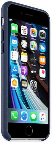 Чехол (клип-кейс) Apple для Apple iPhone SE 2020 Leather Case темно-синий (MXYN2ZM/A) фото 3