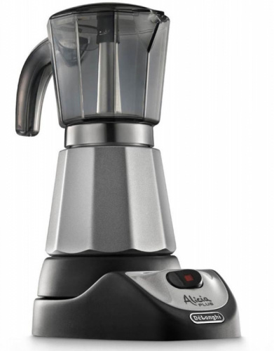 Кофеварка гейзерная Delonghi EMKM.6.B 450Вт черный/серебристый фото 3