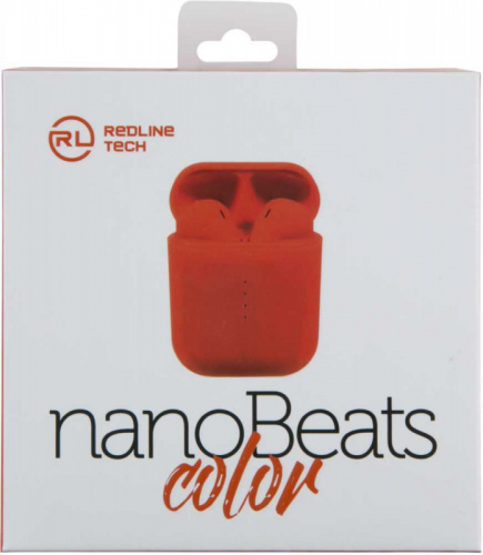 Гарнитура вкладыши Redline nanoBeats Color BHS-14 оранжевый беспроводные bluetooth в ушной раковине (УТ000018079) фото 2