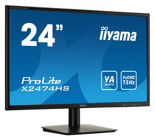 Монитор Iiyama 23.6" X2474HS-B2 черный VA LED 4ms 16:9 HDMI M/M матовая 3000:1 250cd 178гр/178гр 1920x1080 D-Sub DisplayPort FHD 3.7кг фото 5