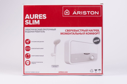 Водонагреватель Ariston Aures S 3.5 SH PL 3.5кВт электрический настенный/серебристый фото 2