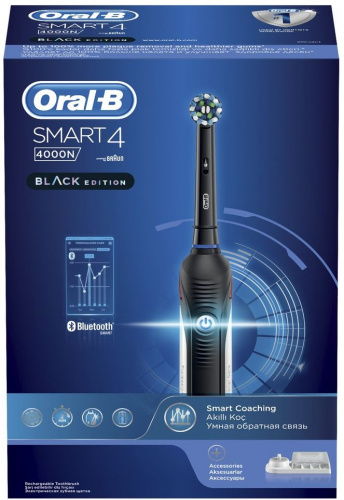 Зубная щетка электрическая Oral-B Smart 4 4000N черный фото 7