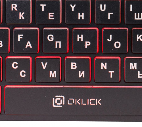 Клавиатура Oklick 560ML черный USB slim Multimedia LED фото 20